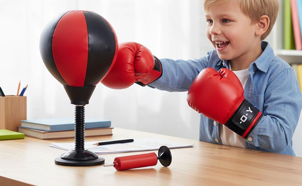 Бокс-груша на присосці надувна для боксу, дітей, дорослих, офісу, студентів, дому - тренажер для рук