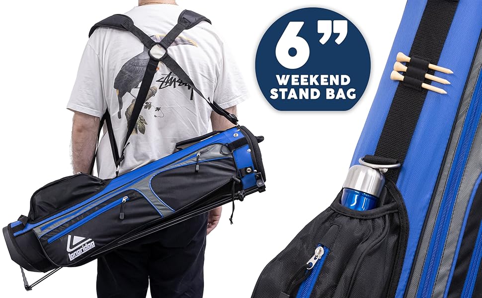 Чохол для гольфа Longridge 6' на вихідні, чорний/темно-синій