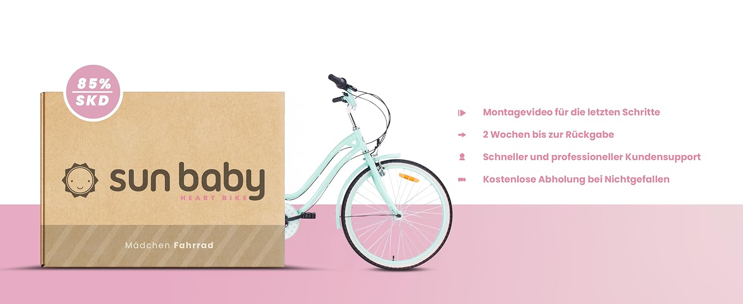 Дівчача дитяча велосипед Sun Baby 20 дюймів, серце, 6 швидкостей Shimano, для дівчаток 6-10 років, білий/золотий