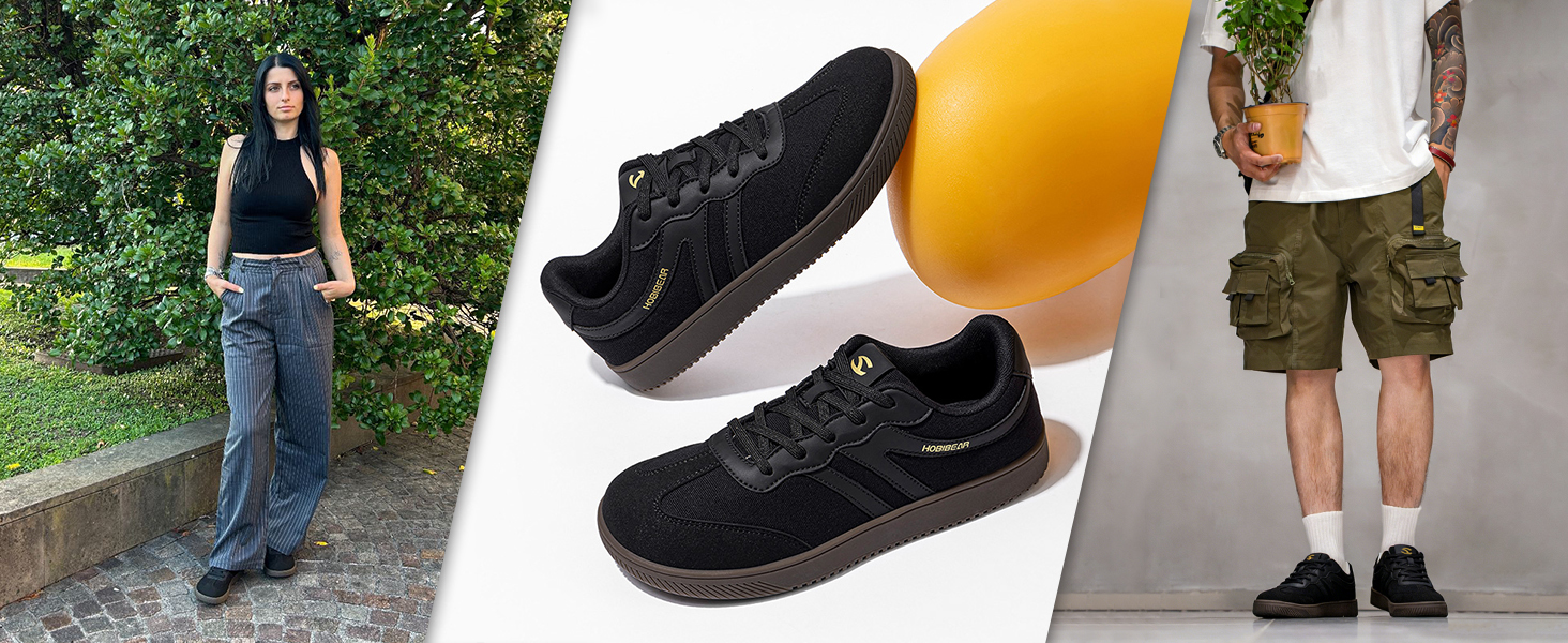 Кросівки HOBIBEAR ретро стиль унісекс бежево-чорні 39 EU. Зручне взуття для щоденного використання з анатомічною колодкою