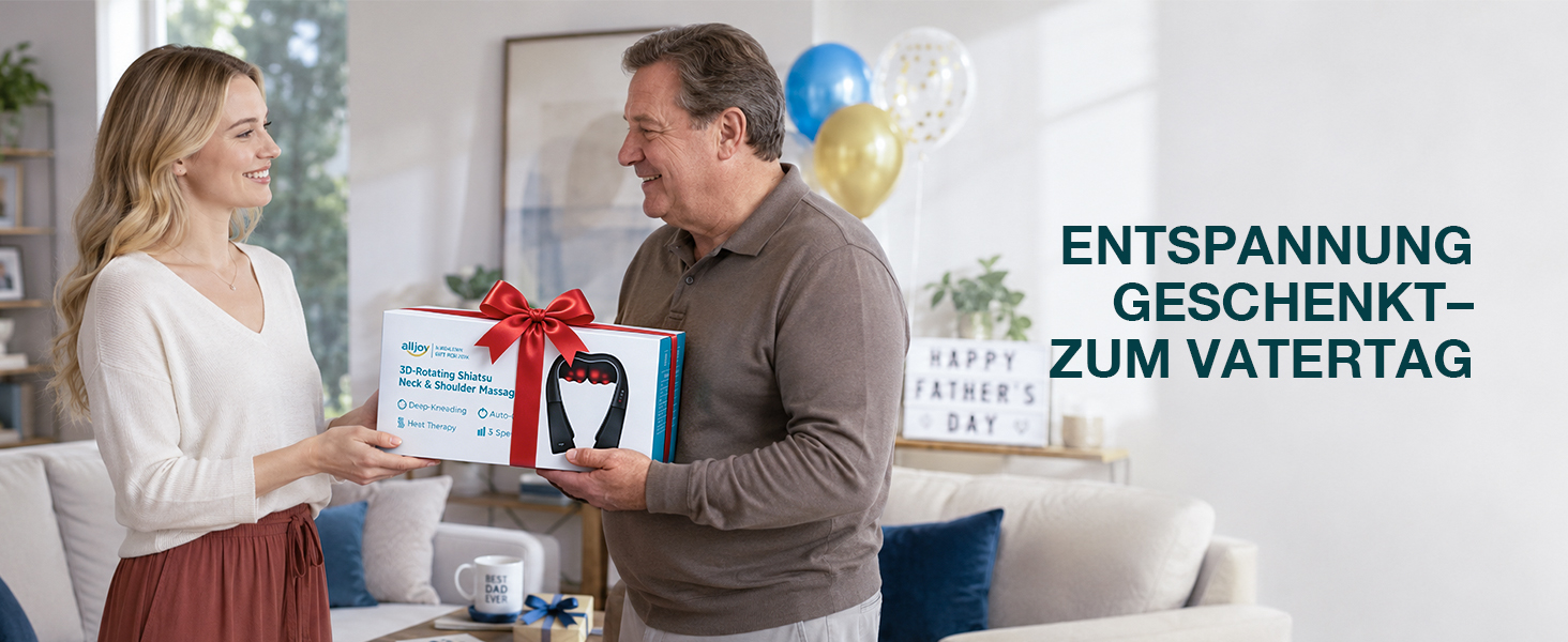 Масажер для шиї та плечей ALLJOY Shiatsu з функцією підігріву, темно-синій