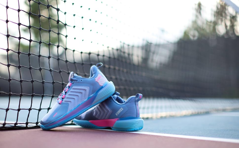 Жіноче тенісне взуття K-Swiss Bigshot Light 4, 38 EU, Infinity Blue Blush Blue Blizzard