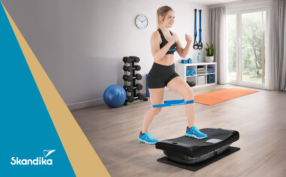 Платформа вібрації Skandika 4D V3000 Plus | Віброплатформа для дому, 60 рівнів, 3+1 програми, до 150 кг