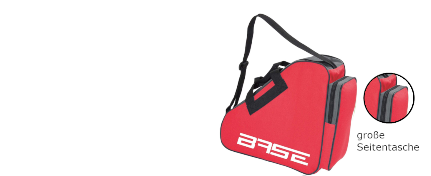 Сумка для ковзанів BASE Skatebag - зелено-червона з ручками та регульованим ременем