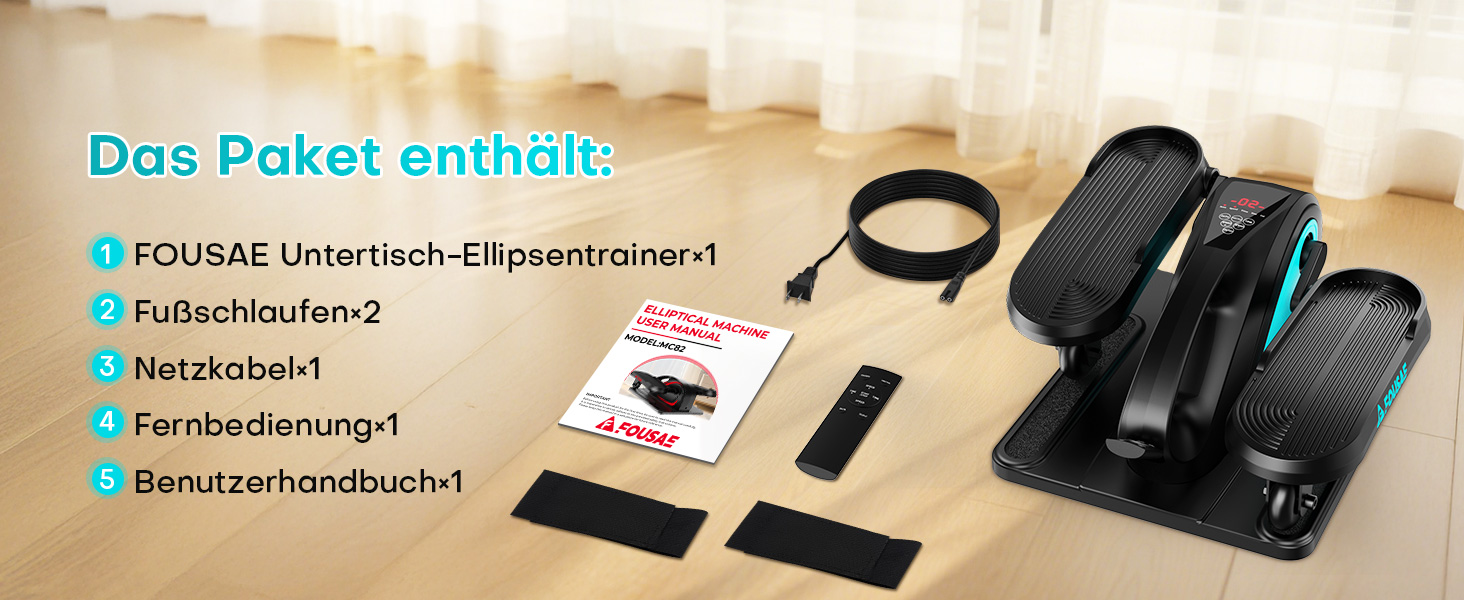 Еліптичний тренажер під стіл для дому, 2 в 1 електричний крос-тренажер з 15 швидкостями та 3 автоматичними режимами, педальний тренажер для літніх людей з пультом дистанційного керування, тихий та портативний тренажер для ніг, синій, 15 швидкостей + 3 автоматичні рівні