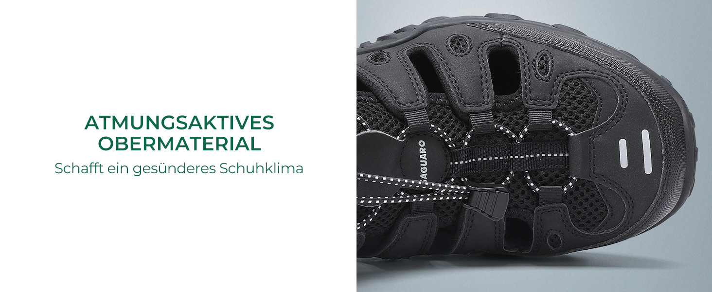 Чоловічі та жіночі сандалі SAGUARO: зручні, дихаючі, для активного відпочинку, туризму та трекінгу, чорного кольору, 46 EU