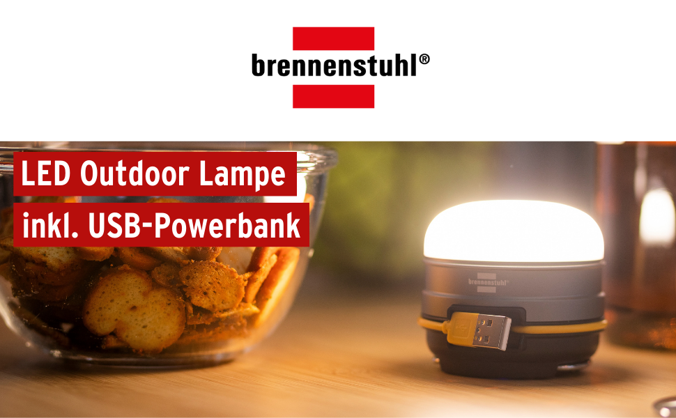 Брененштуль ОЛІ 0300 А: LED кемпінговий ліхтар з акумулятором, USB-Powerbank, SOS та Blink функціями