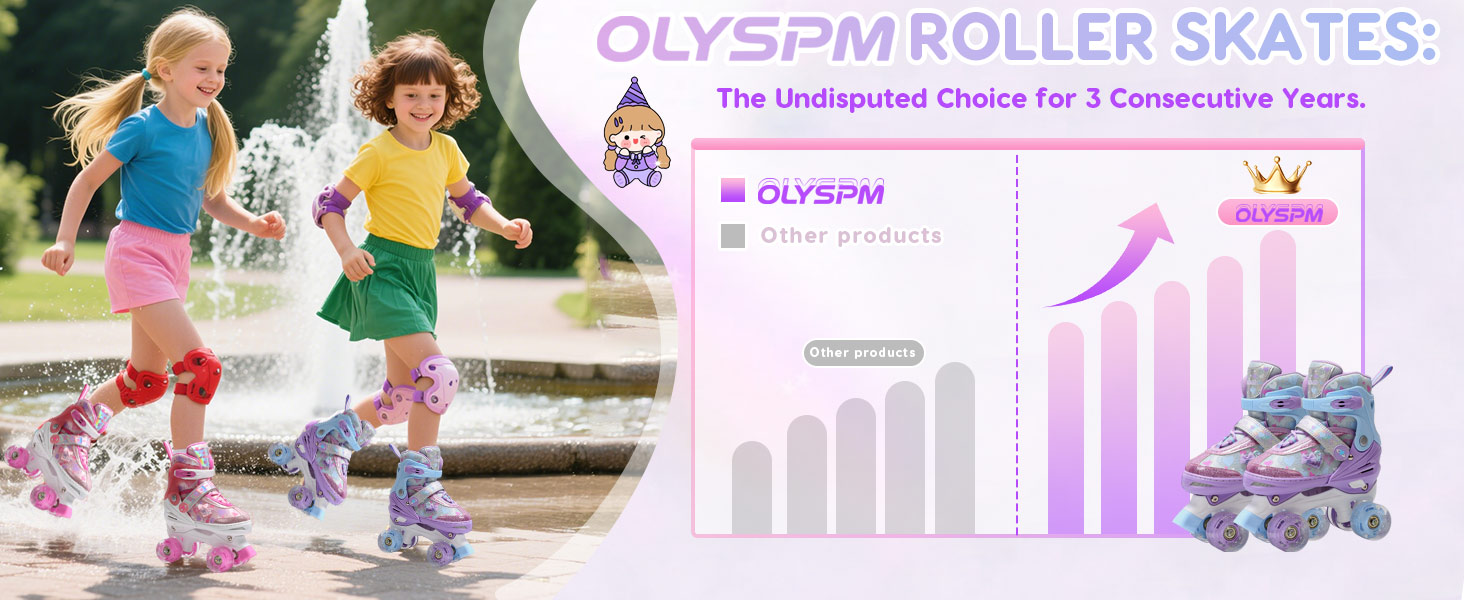 Дитячі ролики для дівчаток з блискучими сердечками та світлодіодними колесами, 4-разове регулювання, ролики для дітей-початківців, ідеальний подарунок на день народження або Різдво, фіолетовий колір