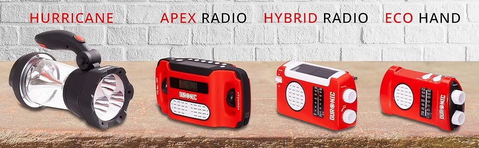 Ліхтар кемпінговий Duronic Hurricane з сигналом тривоги та Powerbank, USB, з ручкою