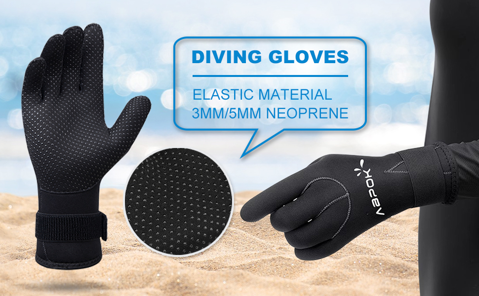 ABPOK Неопренові рукавички для плавання, терморукавички, антиковзкі, зносостійкі, для дайвінгу та водних видів спорту, для жінок та чоловіків