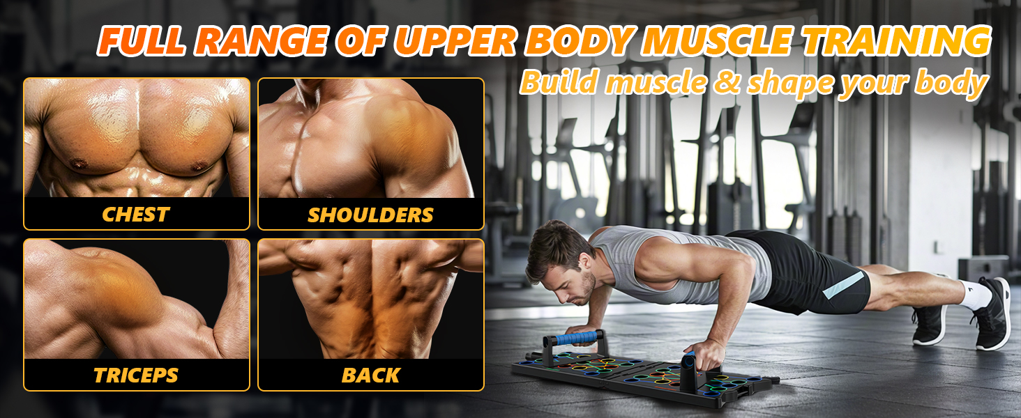 Флінтронік Тримачі для віджимань, дошка для віджимань, складані, портативні, багатофункціональні, для тренувань всього тіла, 24 в 1