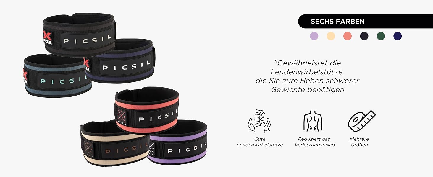 Пояс для важкої атлетики PICIL, підтримка попереку, схвалений для змагань, з пряжками, чорний (XL, Зелений)