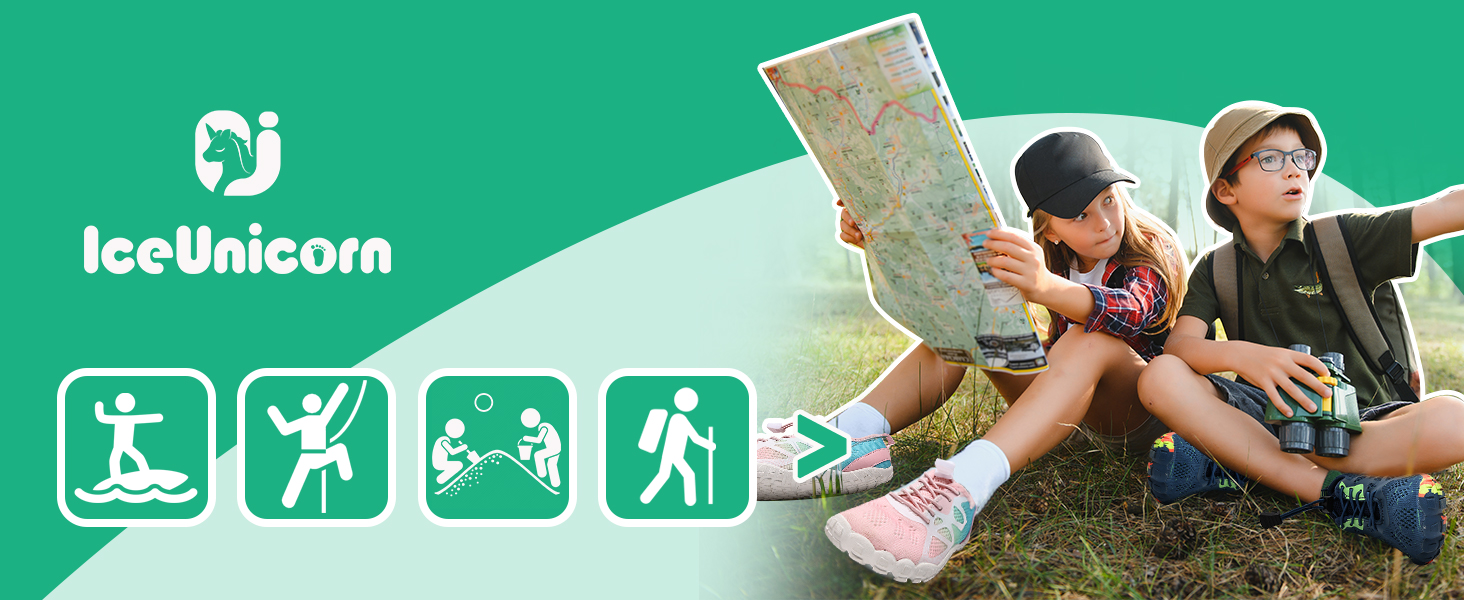 Дитячі шльопанці IceUnicorn для хлопчиків та дівчаток: шкарпетки для плавання, піску, трекінгу, 31 EU