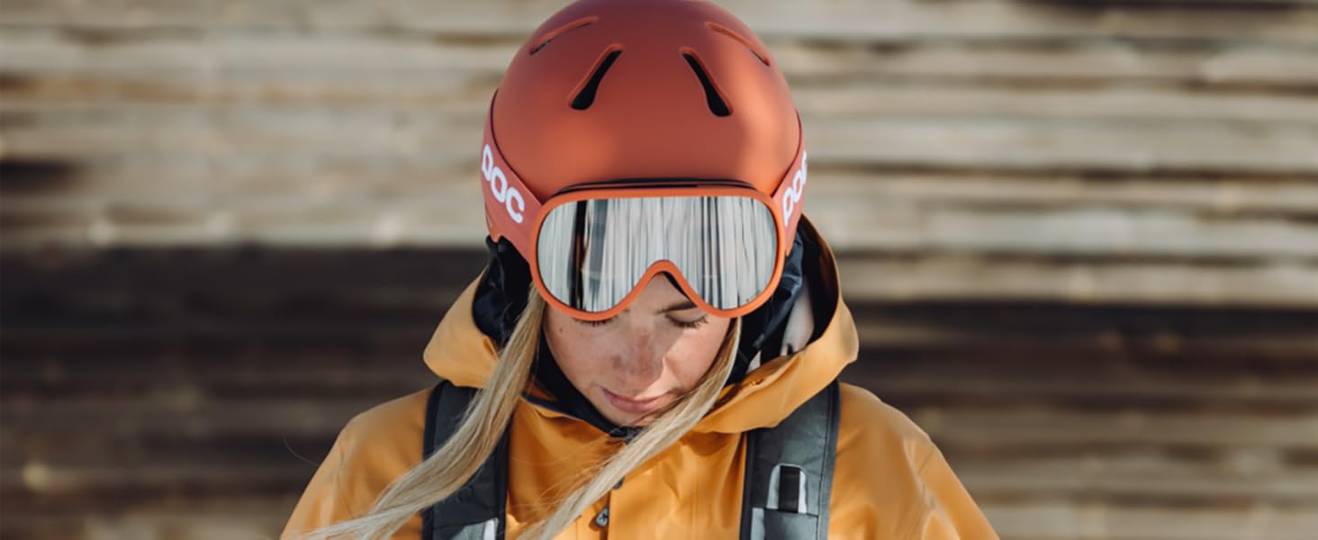 Гірськолижні окуляри POC Unisex Retina Mid Ski (одного розміру, водневий білий/частково сонячно-помаранчевий)