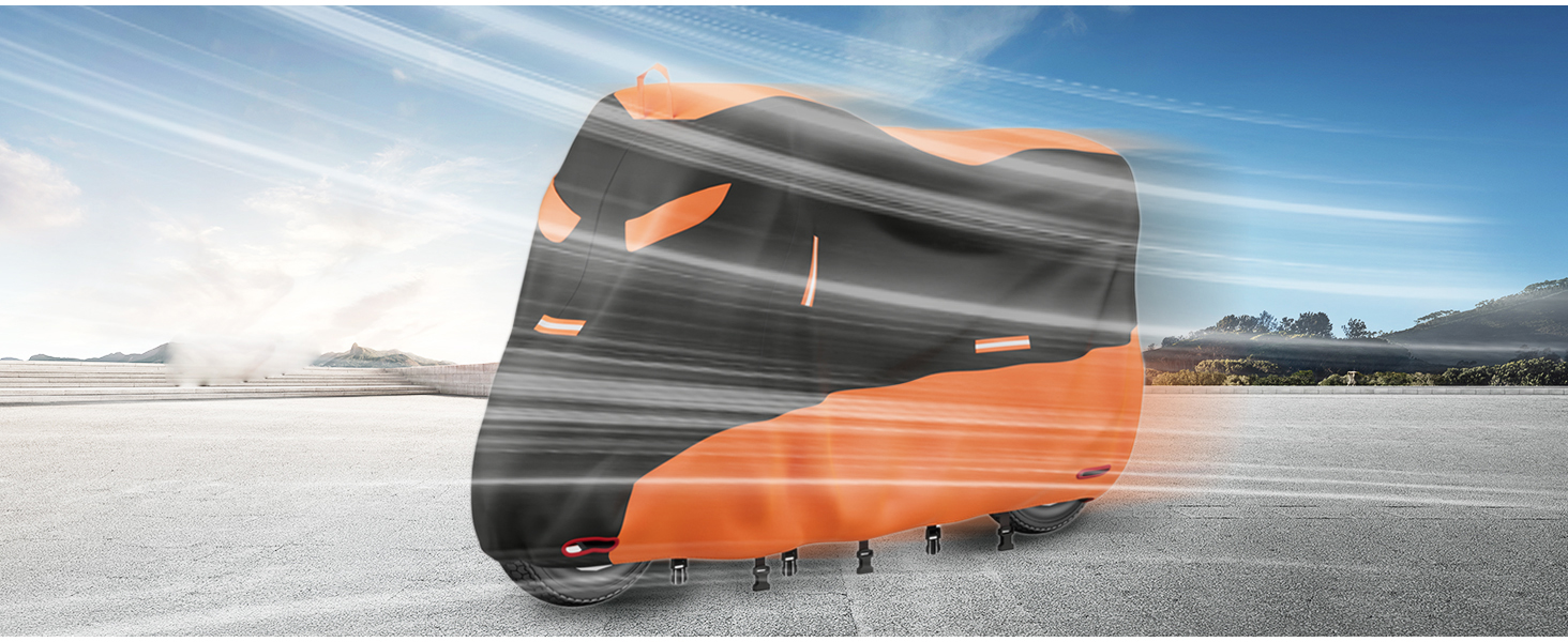 Водонепроникна накривка для мотоцикла Motorrad, 245x105x125 см. Захист від UV, дихаюча, з відбиваючими елементами. Підходить для мотоциклів, скутерів та велосипедів