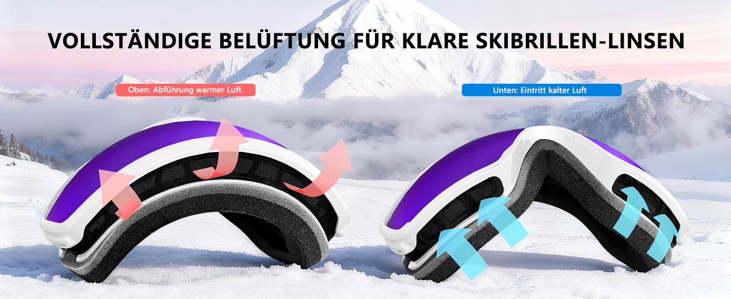 Окуляри гірськолижні Innerking OTG, проти запотівання, UV400, для корекції зору, подвійне скло, чоловічі/жіночі/підліткові, для катання на лижах та сноуборді A1 – Чорний/Срібний (VLT 11 %) (A3 – Білий/Фіолетовий (VLT 15 %))