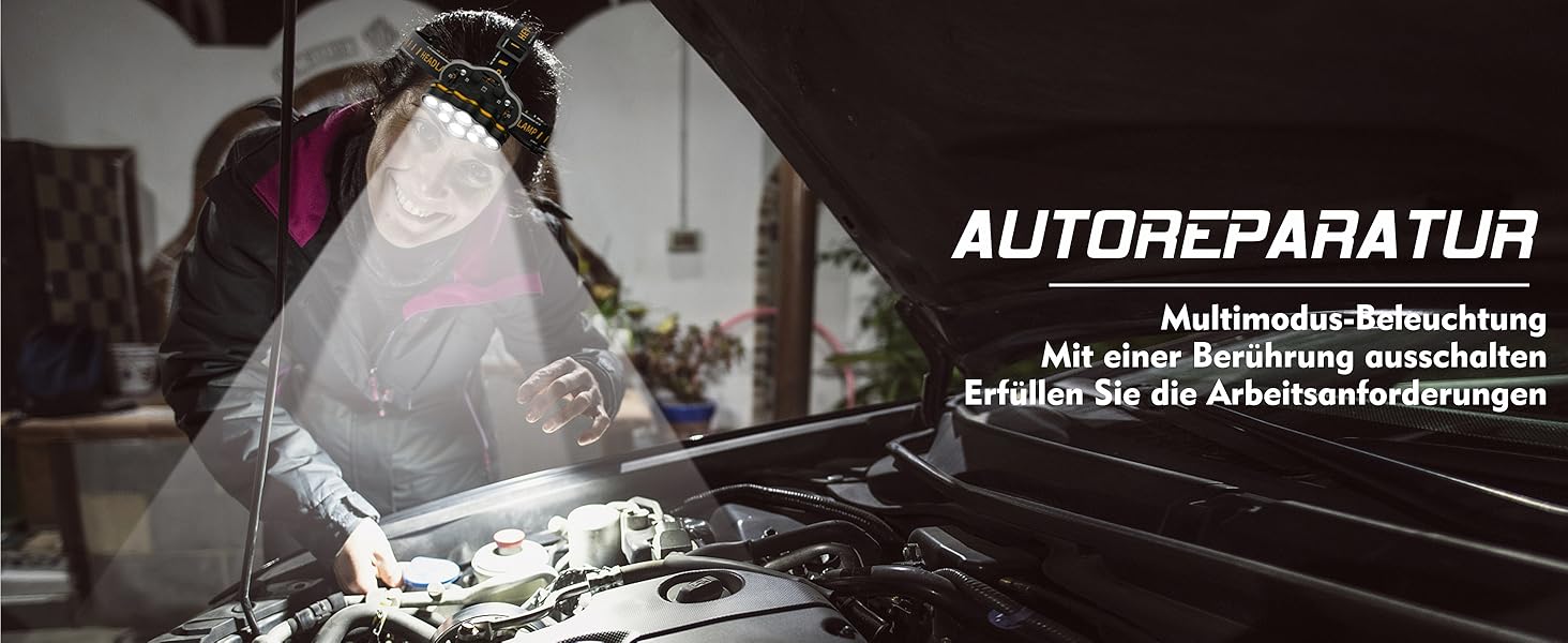 Кепка-ліхтар MLIAIMCE 18000 люмен, 8 режимів, червоне світло, водонепроникна IPX4, для кемпінгу, риболовлі, активного відпочинку, роботи та походів