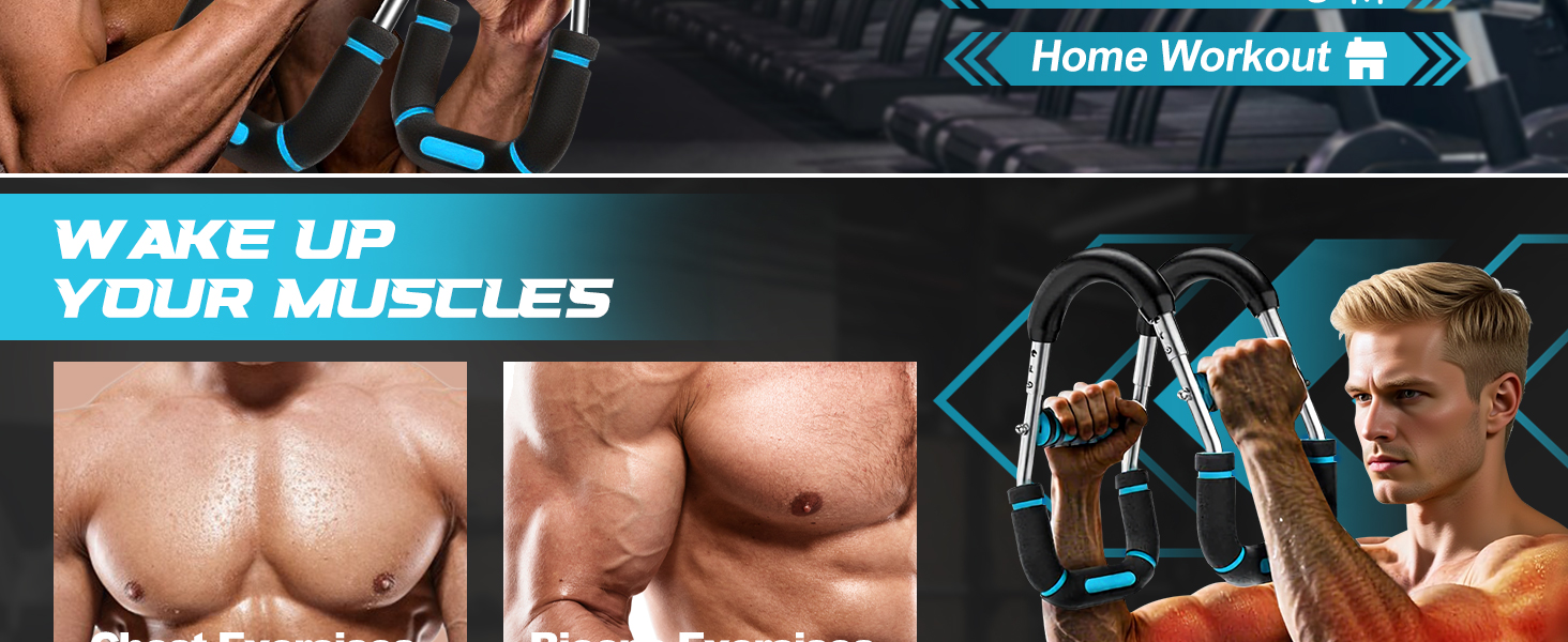 Тренування рук Twister з 6 рівнями (30-50 кг/30-150 lbs), портативний тренажер для грудних м'язів зі знімним дизайном - тренажер для грудей чоловіків для дому, офісу та подорожей, червоний 30-100 lbs, 4Spring (синій 40-100 lbs)