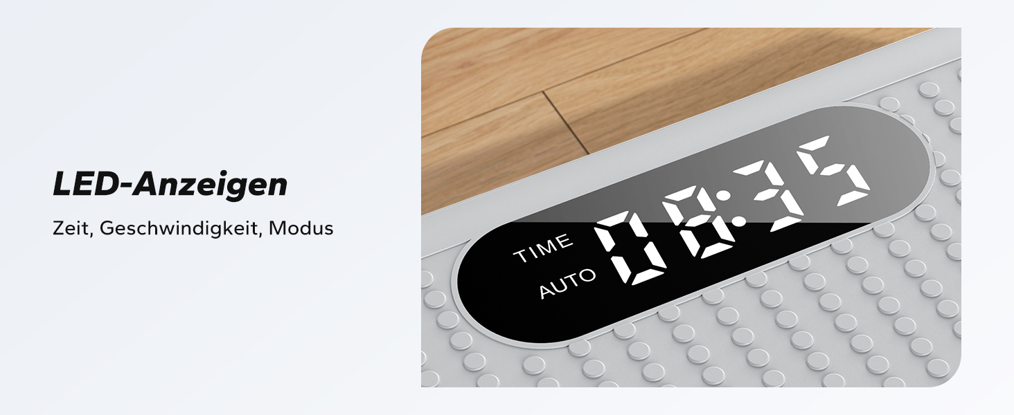 Вібраційна платформа MERACH для тренувань та фігури, амплітуда 13 мм, вантажопідйомність 200 кг, силіконовий педал, Bluetooth-динамік (сірий)