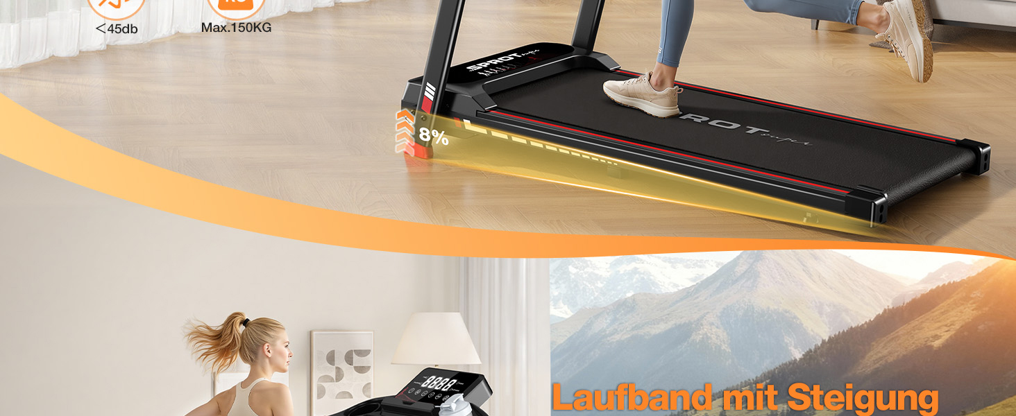 Бігова доріжка Dskeuzeew складана з регулюванням нахилу - Walking Pad для дому, 1-12 км/год, електрична, чорна