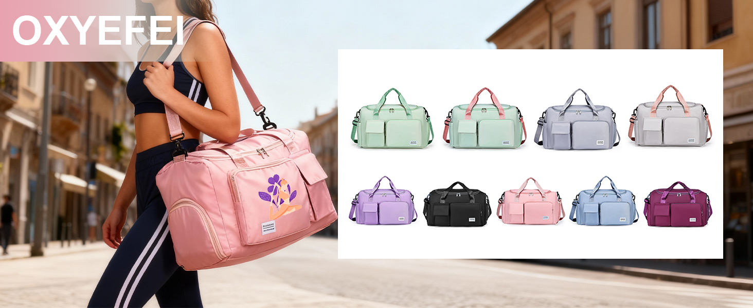 Персоналізована спортивна сумка з ім'ям для жінок та чоловіків, велика водонепроникна сумка для подорожей, фітнесу та йоги з відділенням для взуття та мокрих речей