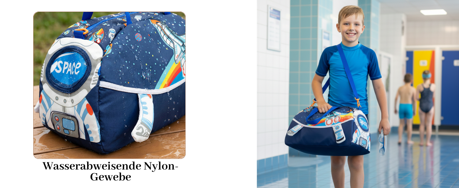 Дитяча спортивна сумка для плавання та футболу, водонепроникна дорожня сумка-даффл для хлопчиків та дівчаток, для фітнесу та школи