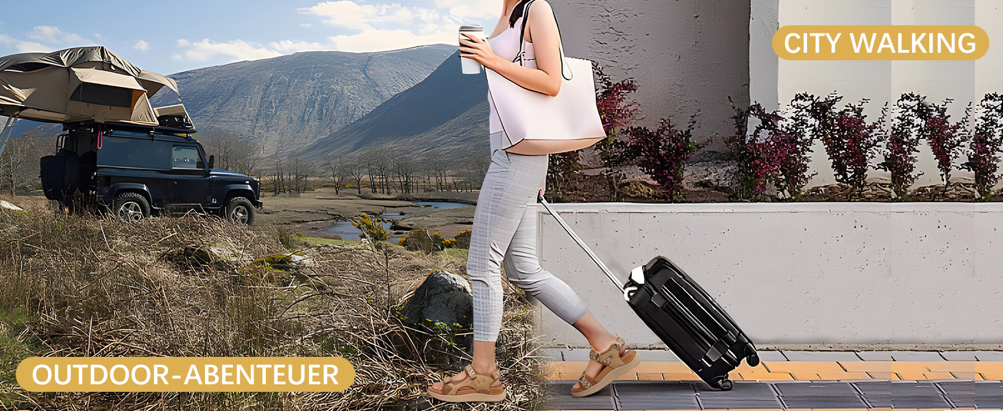 Жіночі трекінгові сандалії KuaiLu: зручні, ортопедичні, для туризму та відпочинку на природі. Легкі, з регульованою застібкою-липучкою, для літа, підходить при фасціїтісу. Колір: бежевий, розмір 39 EU.