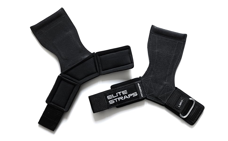 Фітнес-ремні Fitgriff® Elite Straps 2.0 для силових тренувань - Bodybuilding, Fitness, Gym - підходять для жінок та чоловіків, чорний, M/L