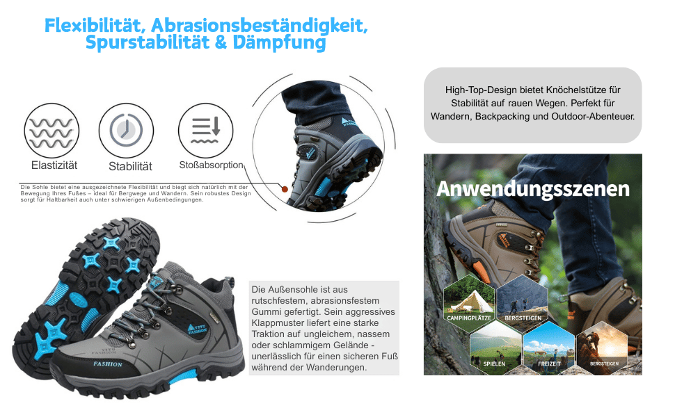 Черевики для хайкінгу чоловічі та жіночі, водонепроникні, туристичні черевики, outdoor взуття, зручні, легкі, для кемпінгу, зелені, 39 EU