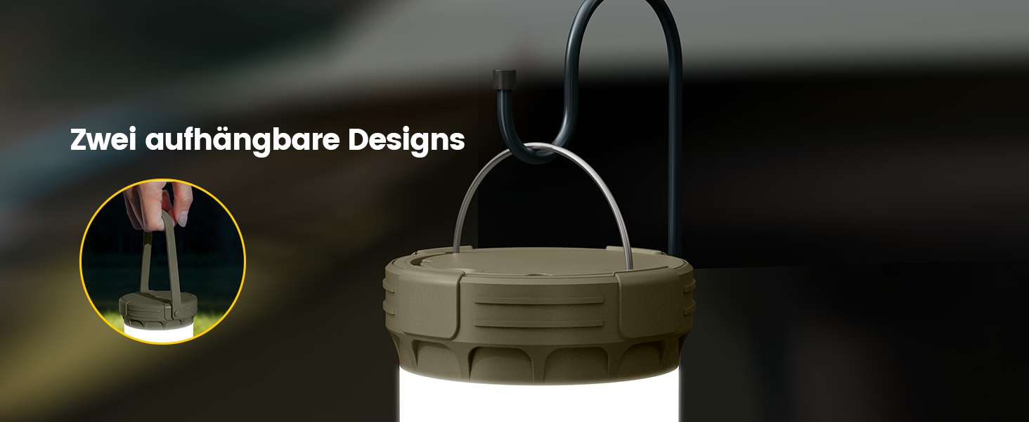 Glocusent Ліхтар для кемпінгу та намету: 1500 люмен, 135 LED, 200 годин роботи, акумулятор 5000 mAh, 3 кольори та 5 рівнів яскравості, SOS, перезаряджувана кемпінгова лампа для відключень електроенергії, туризму та надзвичайних ситуацій