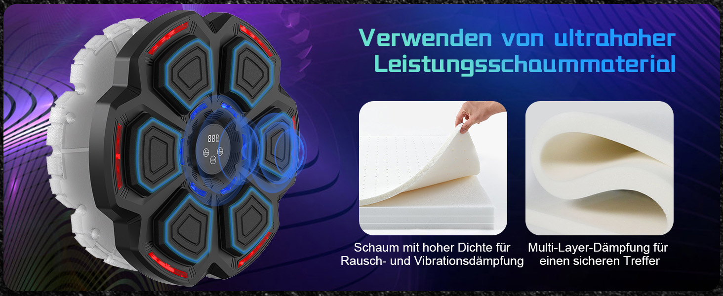 Музична боксерська машина з LED-підсвіткою та Bluetooth, 9 режимів швидкості, підрахунку ударів, рукавички в комплекті. Для дорослих та дітей