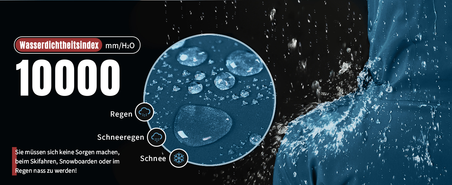 Чоловіча лижна куртка 33000ft: водонепроникна, вітрозахисна, тепла, функціональна, для сноуборду та лиж, чорного кольору