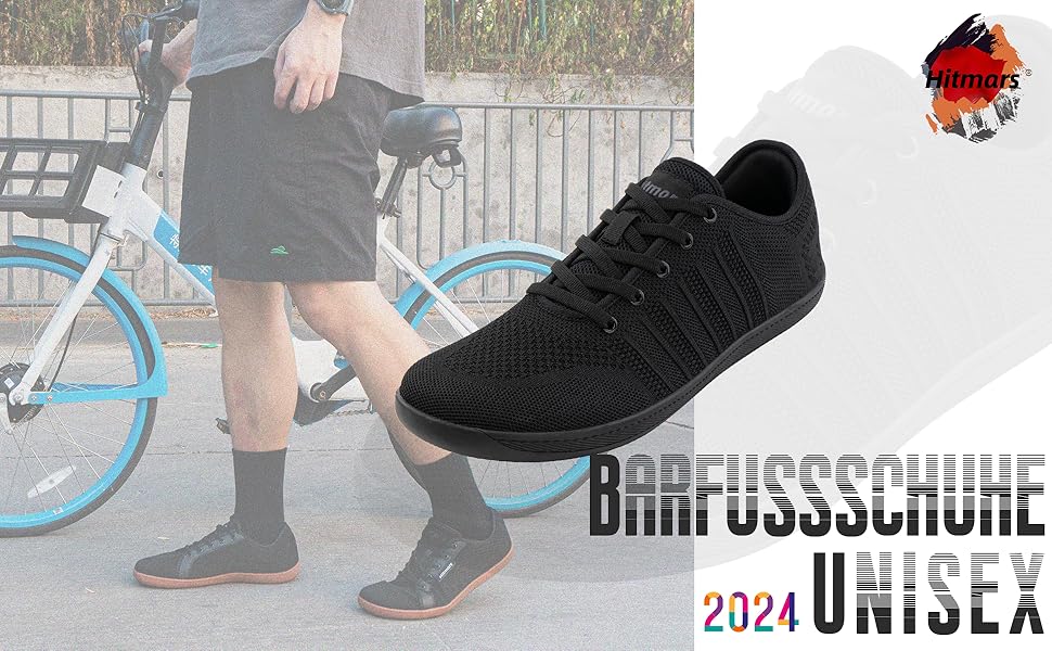 Босі кросівки Hitmars для чоловіків та жінок, кросівки з розділенням пальців, фітнес-кросівки, трейлранні кросівки, чорні, розмір 40