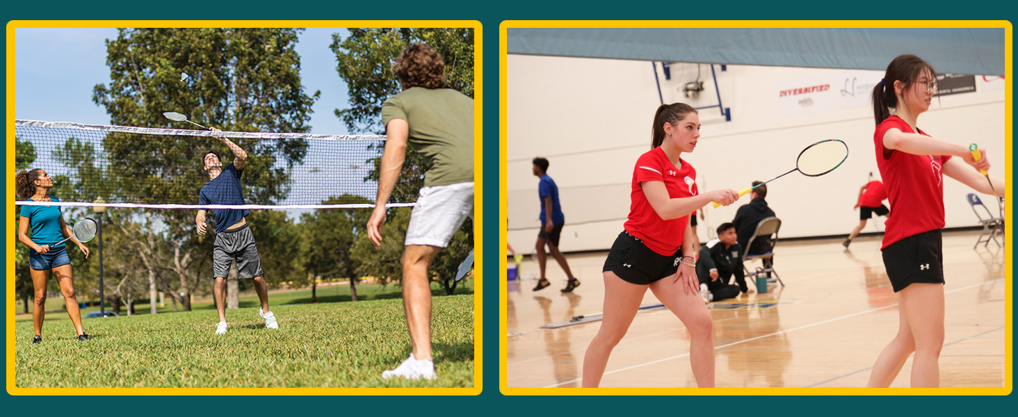 Набір для бадмінтону Graphit: ракетки з карбону, м'ячики, ручки, сумка. Зносостійкий дизайн