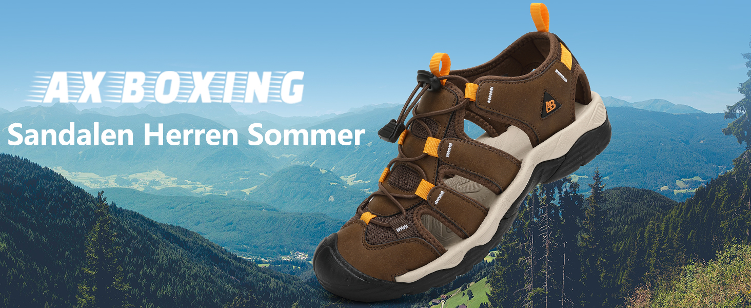 Чоловічі сандалі AX BOXING для трекінгу та спорту, коричневі, розмір 44 EU