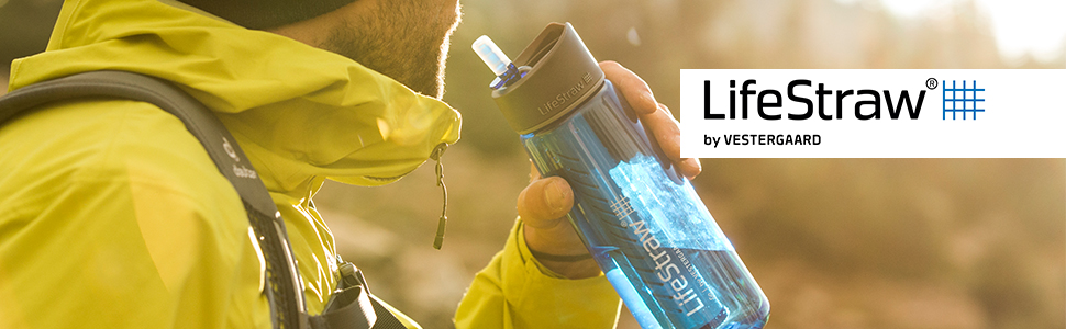 Пляшка LifeStraw Go з фільтром, блакитна, 651 мл, 22 унції