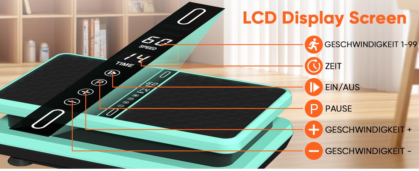 Вібраційна платформа для дому 2025: тренажер для схуднення та нарощування м'язів. Вібраційний тренажер для всього тіла, 99 рівнів інтенсивності, 58 см, до 150 кг