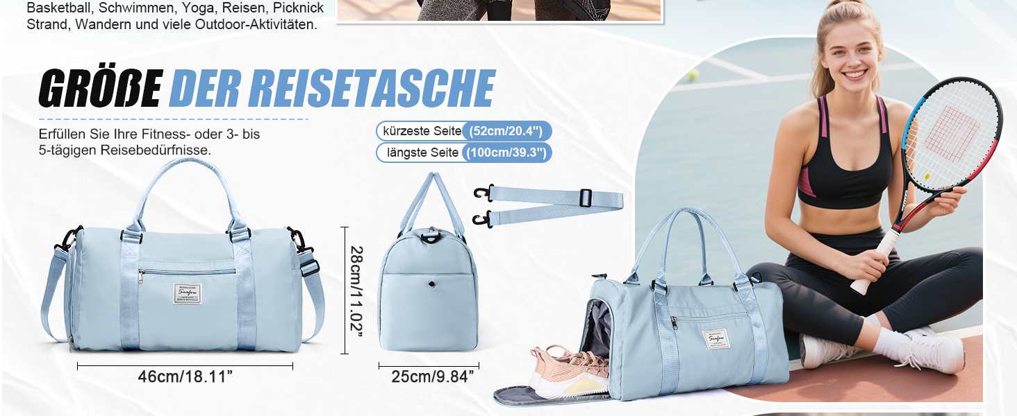 Спортивна сумка HYC00 для жінок та чоловіків, дорожня сумка, Gym bag, Weekender, 50л, армійний зелений