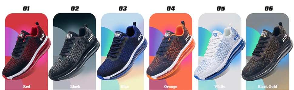 Кросівки для бігу Azooken: чоловічі та жіночі, для занять спортом, джогінгу, тенісу, бігу по вулицях, активного відпочинку, фітнесу, трейлраннінгу. Розміри 36-47. Кольори: білий, синій, чорний.