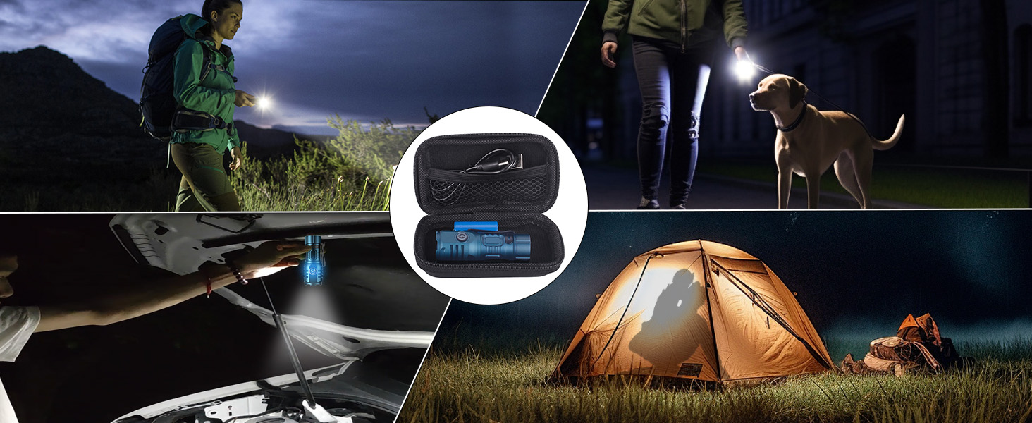 Ліхтар налобний LED перезарядна 6000 люмен, USB-C, 8 режимів, водонепроникний, для кемпінгу, туризму, надзвичайних ситуацій (синій)