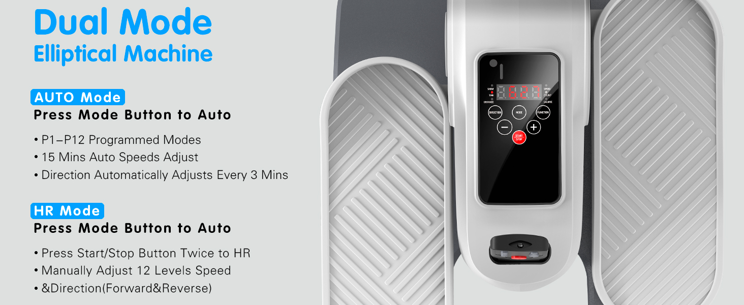 Електричний еліптичний тренажер Mini Crosstrainer для дому з екраном та пультом керування