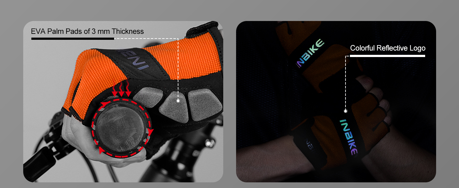 Велосипедні рукавички INBIKE, напівпальцеві, для чоловіків та жінок, з підкладкою Eva, комфортні, дихаючі, літні, для велосипеда, MTB, чорні, XXL