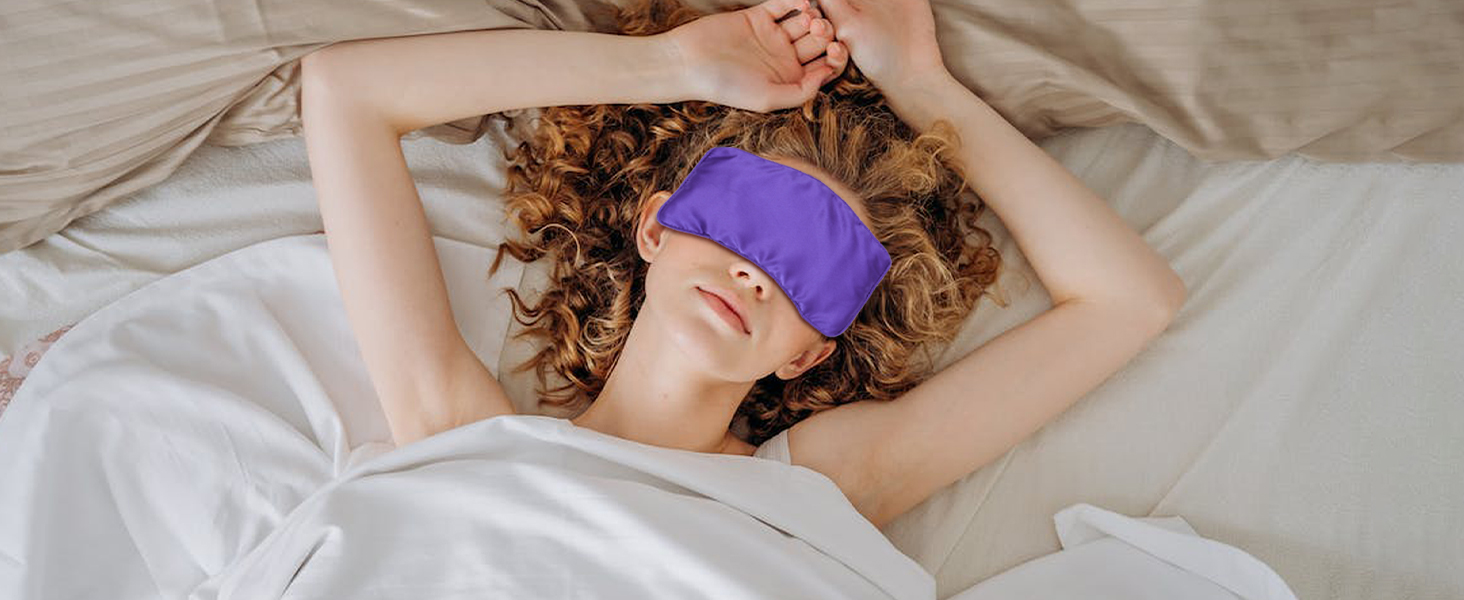 Маска для очей Weight Eye Mask з лавандовою ароматерапією для сну, йоги, медитації та догляду за собою, розслаблюючі аксесуари для жінок Mothers Violet*4, 2/4 Pack