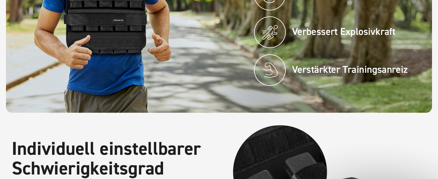 Вага для тренувань MSports Premium, регульована 5-30 кг, вага для бігу, фітнесу, силових тренувань (15 кг, Military Green)