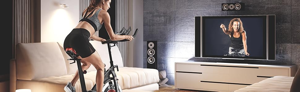 Велотренажер Schwinn Fitness 700IC: 18 кг маховик, тихий ремінний привід, регульоване сидіння та кермо, SPD педалі, тримач для планшета – студійна якість для дому