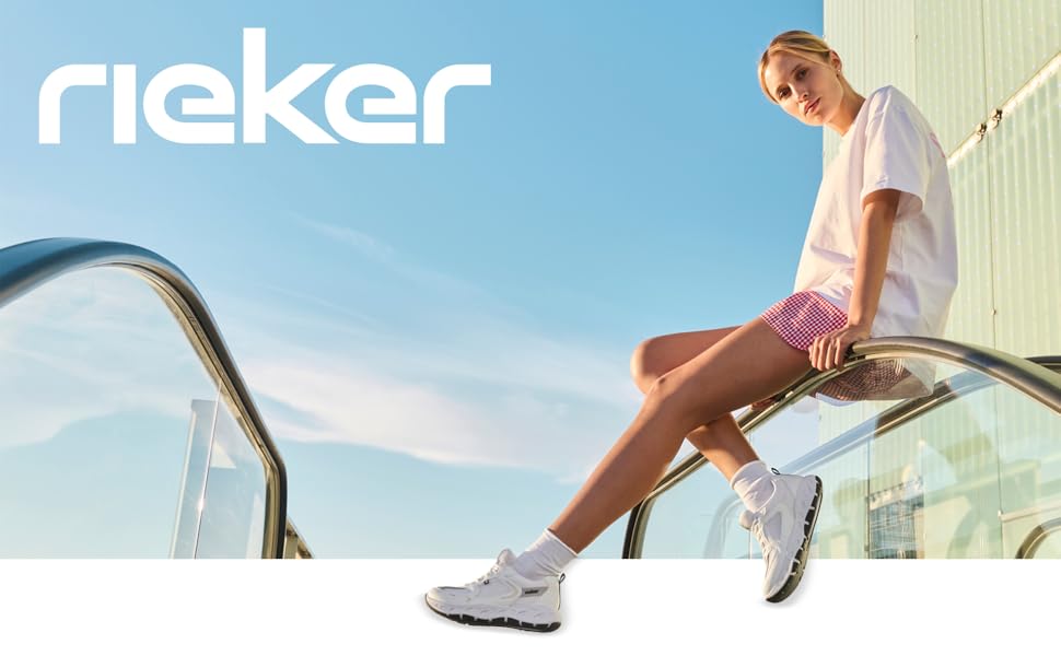 Кросівки жіночі Rieker L88W2 білі, низькі, 39 EU - зручне взуття для міста