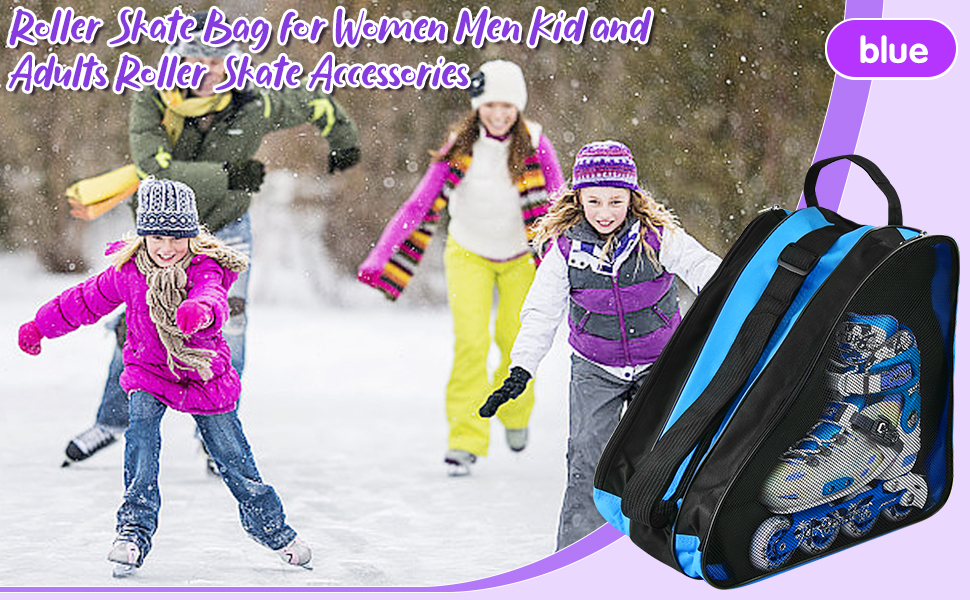 Сумка для роликів та ковзанів для дітей. Сумка для роликів Inliner, Ice Skate Bag, Skischuhtasche, Rollschuhtasche (Блакитна)