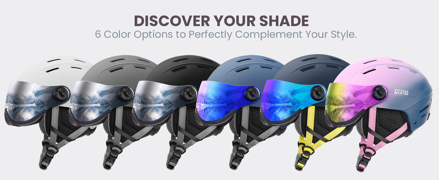 Шолом для сноубордингу та лиж OutdoorMaster з маскою, захисний EPS-піна, 14 вентиляційних отворів, сірий матовий, M