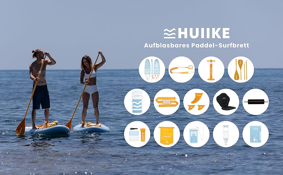 Високоякісні аксесуари для веслування Stand Up - HUIIKE Sup Board, дошка для веслування стоячи з подвійним використанням весла та сидіння для байдарки Веслування стоячи з великою стабільністю Весло для веслування стоячи синій