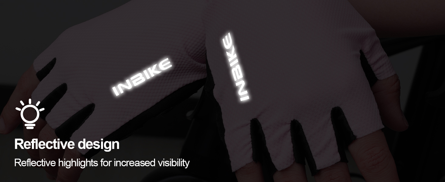 Велосипедні рукавички INBIKE для чоловіків, літні, напівпальцеві, з амортизацією, еластичні, дихаючі, світловідбиваючі, IHC220, L, зелені